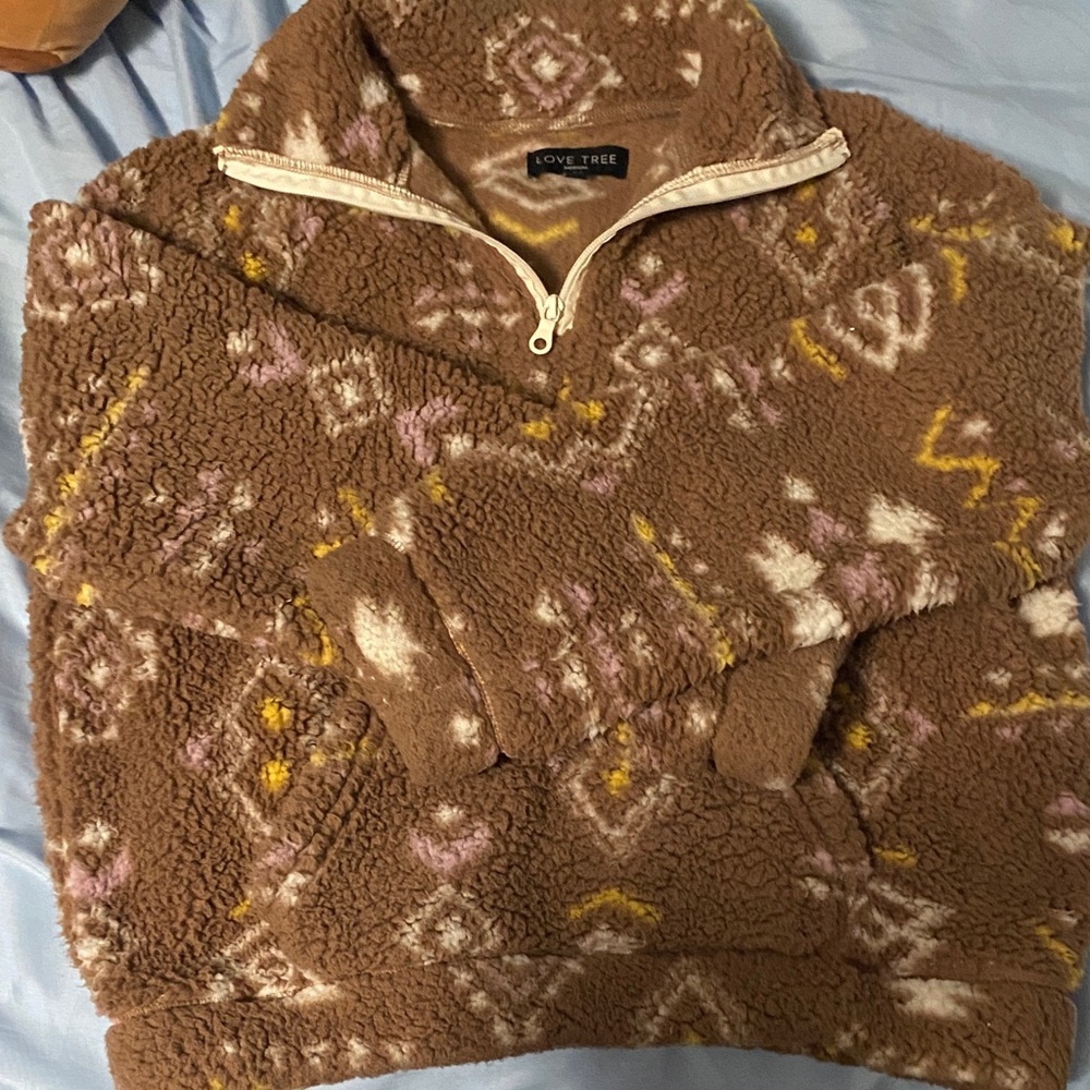Love Tree Brown Patterned Women’s Sweater